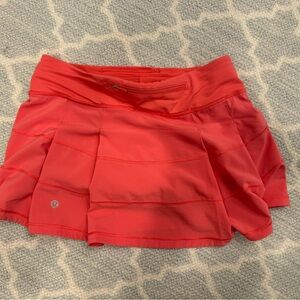 Lululemon pink/orange Pace Rival Skirt